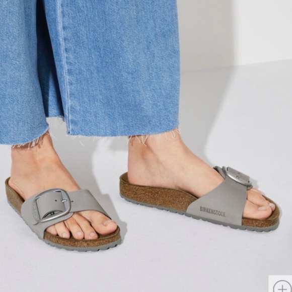 Birkenstock | Shoes | Birkenstock Madrid Big Buckle Dove Grey | Poshmark